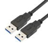 USB 3.0 um homem para um cabo de cabo USB masculino para USB para transferência de dados 3 pés 100cm de alta velocidade