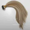 European Piano Light Brown platinum blonde Double Drawn 100g Remy Virgin Weft 18 inch Human Hair Extension