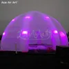 Carpa para eventos personalizada de 8 patas completamente blanca, carpa inflable con cúpula de araña, estación de reunión con puertas con cremallera extraíbles para 255z