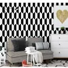 Modern 3D weiß, schwarz Design Tapete für Schlafzimmer Wandbelag Geometrisches Wandpapier Wohnkultur Luxus Wohnzimmer Tapete