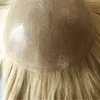 금발 남자 toupee full skin for women 브라질 버진 인간의 머리카락 toupee # 613 스트레이트 남자 헤어 피스 교체 시스템