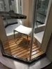 ソリッドサーフェスストーン家具スツールベンチチェアバスルームスチームシャワーシート16 x 12インチSW140191E