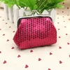 NEW fashion womens mini coin wallet kids change purse Sequins candycolored shiny coin purse bag gift K60563309897