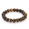 Nueva llegada de moda 10mm Graffiti cuenta de piedra Natural pulsera de Buda Yoga meditación brazalete Braclet para hombres mujeres joyería