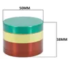 50mmグラインダー4層亜鉛合金カラフルな混合ハーブグラインダータバコクラッシャーグラインダー卸売喫煙アクセサリーGR175