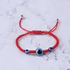 Handvävd armband Lucky Armband Kabbalah Red String Thread Hamsa Armband Blue Turkish Evil Eye Charm smycken Fatima Friendship Armband