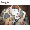 Zongke 일본 자수 남성 자켓 코트 맨 힙합 streetwear 남성 자켓 코트 폭격기 의류 2019 sping new