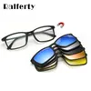 Polarized Sunglasses Men Women 5 In 1 Magnetic Clip On Glasses TR90 Optical Prescription Eyewear Frames Eyeglass 8803