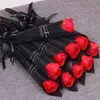Fiore artificiale Rosa Fiore di sapone eterno Regalo per la casa Docoration Rose Craft Papper Wrapped Ribbon Holiday Gift
