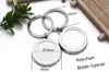 5pcs/lot Portable Silver Plated Blank Beer Bottle Opener Round With Key Chain Small For Diy Bottle Opener Keychain Making