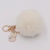 30pcs /ロット女性のファッションジュエリーキーホルダーバッグペンダント装飾洗石ボール猫のキーホルダー