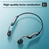 Hete gloednieuwe B1 Bone Geleiding Bluetooth -headset 8GB Card Outdoor Sport Waterdichte draadloze hoofdtelefoons met microfoon Handsfree -oortelefoons