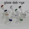 Mais novo 14 milímetros 7,4 polegadas Mini Oil Dab Rigs Bong Feminino Joint Cano de água Com quatro milímetros de quartzo Banger