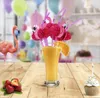 The latest flamingo straw, disposable food-grade plastic for parties, cartoon decoration, 1 pack = 10 pieces, support customization