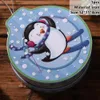 Chzll Metal Round Christams Candy Boxes Christmal Decor for Home Santa Claus Xmas Elk Deer Present Boxes Noel Present present Navidad9005080