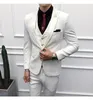 2019 رجل 3PC البدلة البيضاء العلامة التجارية الجديدة سليم صالح الأعمال ملابس رسمية سهرة عالية الجودة فستان الزفاف بذلات رجالي عارضة الأزياء أوم