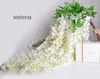 Nieuwe 165 cm lange elegante wisteria rotan kunstmatige zijden hydrangea hortensia bloemen voor bruiloft centerpieces decoraties thuis ornament 000