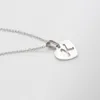 Heart Pendant Hollow Letters Necklace Stainless Steel Women Choker Necklace Jewelry A-Z 26 Initials Choker Necklaces Gifts