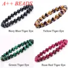 8mm A ++ perline Fili in pietra naturale Bracciale Agata / Ametista / Quarzo rosa / Lapis Lazuli / Malachite / Tiger Eye Braccialetti di guarigione di moda Unisex