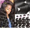 Cheap 8A Brazilian Body Wave With Closure Peruvian Wet and Wavy Hair 3 Bundles With Closure Malaysian Natrual Wave Human Hair Exte3331687