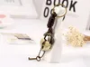 Heart Love Keychain Bronze Key keyring leather handbag hangs holders women men fashion jewelry Drop Ship