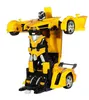 Rimborso danni 2In1 RC Auto Sportiva Trasformazione Robot Modelli Telecomando Deformazione Giocattolo da combattimento RC Regalo per bambini