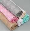 6 couleurs bébé filles mousseline Swaddles Ins dentelle Wraps couvertures pépinière literie nouveau-né couleur unie imprimé Swaddle + bandeau ensembles C5299