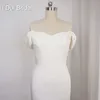 Robe de mariée en Satin Simple, gaine Pure, robe de mariée de haute qualité, épaules dénudées, matériau en Spandex, Train Court5536418