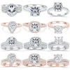 925 Sterling zilveren trouwring sets kubieke zirkonia ringen vrouwen engagement trouwringen sieraden