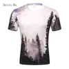 Hommes 3d T-Shirt Imprimer Arbres Forestiers À Séchage Rapide D'été Tops T-shirts Marque T-shirts À Manches Courtes Chemise Drôle Plus La Taille S-4XL