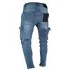 Jeans pour hommes Hommes Denim Pantalon de poche Été Automne Mince Slim Slim Coupe droite Élasticité Extensible Male2587