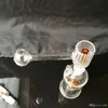 Filtro de camada dupla listrado, novos bongos de vidro exclusivos tubos de água canicantes fumar com droppe