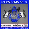 Ciało dla Yamaha TZR250RR RS RR YPVS TZR250 88 89 90 91 244HM.3 TZR-250 Niebieski Czarny Stock TZR250 3MA TZR 250 1988 1989 1990 1991 Kit