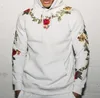 Estilo Moda Mens Hoodie floral masculino Bordado Hoodies manga comprida camisola para homens e mulheres M - 3XL