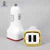 Kwadratowa Rocket Car Charger Dwa USB Szybka ładowa ładowarka Mobilna Ładowarka LED światła dla iPhone 5 5S 6 HTC Samsung 100 sztuk / partia