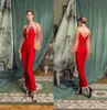 2019 Koktajl Suknie Moda Kobiety Kombinezzu Off The Ramię Koronki Appliqued Długi Rękaw Prom Dress Eleganckie suknie wieczorowe