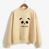 Felpe con cappuccio da donna Shy Panda Abbigliamento con cappuccio Harajuku Kawaii XXL Khaki Poleron Mujer 2021 Felpa carina cinese pullover rosa w