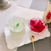 Lodowate Lattes Cup Drinkware Chic Drink Soda Glass Bubble Ice Cups Cups 425ml krótki diamentowy kubek