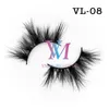 100% Mink rzęsy 19-25 mm Wispy Fluffy Fake Lashes 5D Makeup Big Volume Crisscross Reusable False Eyelashes Extensions 64 Styles DHL