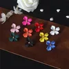 3Size Korean Style Cute Flower Earrings Colorful Petal Stud Earrings for Women Brinco Statement Female Fashion Jewelry Gift Girl