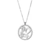 Cercle trèfle palmier fer à cheval pendentif collier pour femmes abondance charme bijoux or argent couleur souhait carte collier ras du cou cadeaux