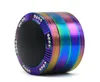 Creative black convex cover dazzling color 4-layer zinc alloy smoke grinder 63mm metal smoke grinder