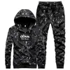 Męskie dresy mody sportswear mężczyźni zima set bluzy dresowe kurtka męska strój sportwear hommes płaszcz jj60nt