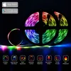 Tira de luces LED Bluetooth Kit de luz RGB 16.4ft 32.8ft 150LED SMD5050 Controlador de cambio de color de sincronización de música a prueba de agua