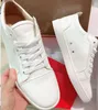 Nowe Rivet Sneakers Red Bottom But Niski Cut Zamszowe Buty Spike Dla Mężczyzn I Kobiet Buty Party Wedding Crystal Leather Sneakers 36-46 Darmowe Shipp