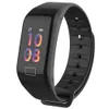 F1S Pulsera inteligente Pantalla a color Monitor de oxígeno en sangre Reloj inteligente Monitor de ritmo cardíaco Rastreador de ejercicios Reloj deportivo para Android iPhone iOS