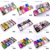 Nail Art Stickers Laser Stars Foil Set Glitter Nails Decorations Decals Tips Kit DIY Broken Glass Transfer Sticker Manicure Tool