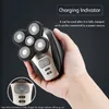 5 In 1 Rechargeable Shaver Floating Five Blade Heads Electric Shaving Men's Razor Nose Hair Cutter Low Noise Face Care Tools D38