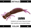 New Flash larva Shad baitfish Rubber Bait 55mm-1g 75mm-3g 100mm-7g Più tentacoli Vermi morbidi Crank Hook esche