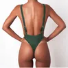 MJ41 2019 Sexy One Piece Swimsuit Kobiety kąpielowe stroje kąpielowe Kobieta Solid Black Backless Monokini Bathing Suit8161041